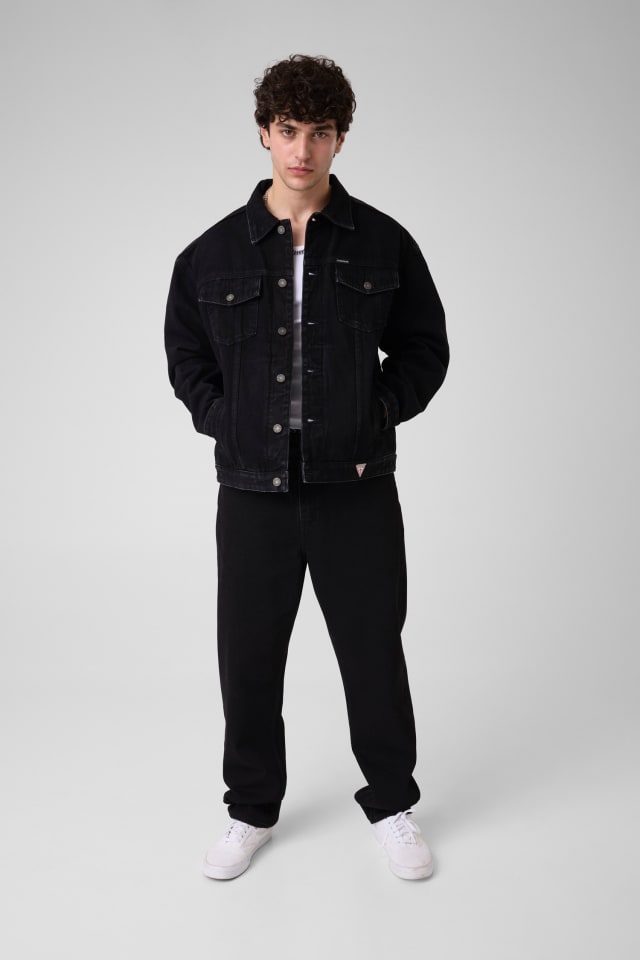 GUESSJEANS OVERSIZE TRUCKER JACKET M タグ付 新品未使用 GUESSJEANS 