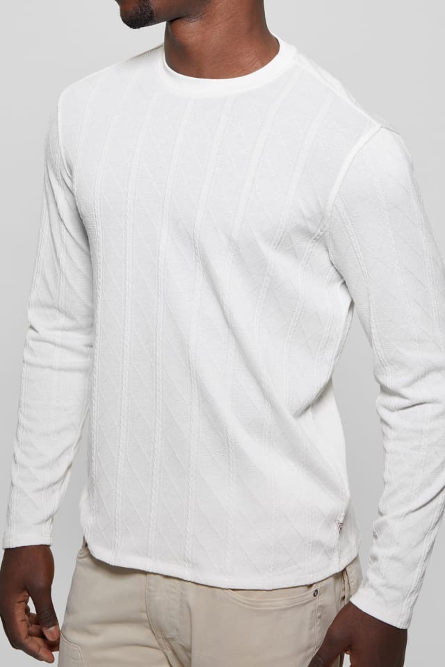 Haut &agrave; manches longues en tricot textur&eacute;