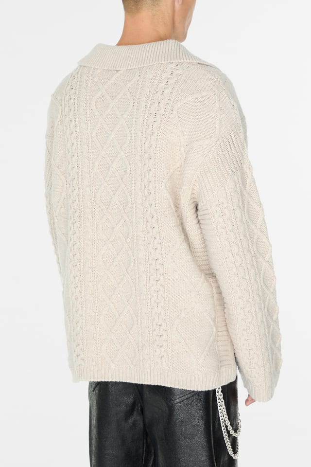 GUESS® cable knit crewneck sweater