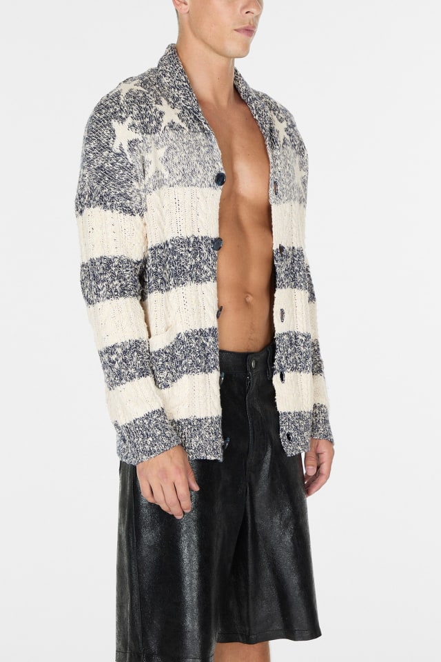 GUESS® american cable knit cardigan