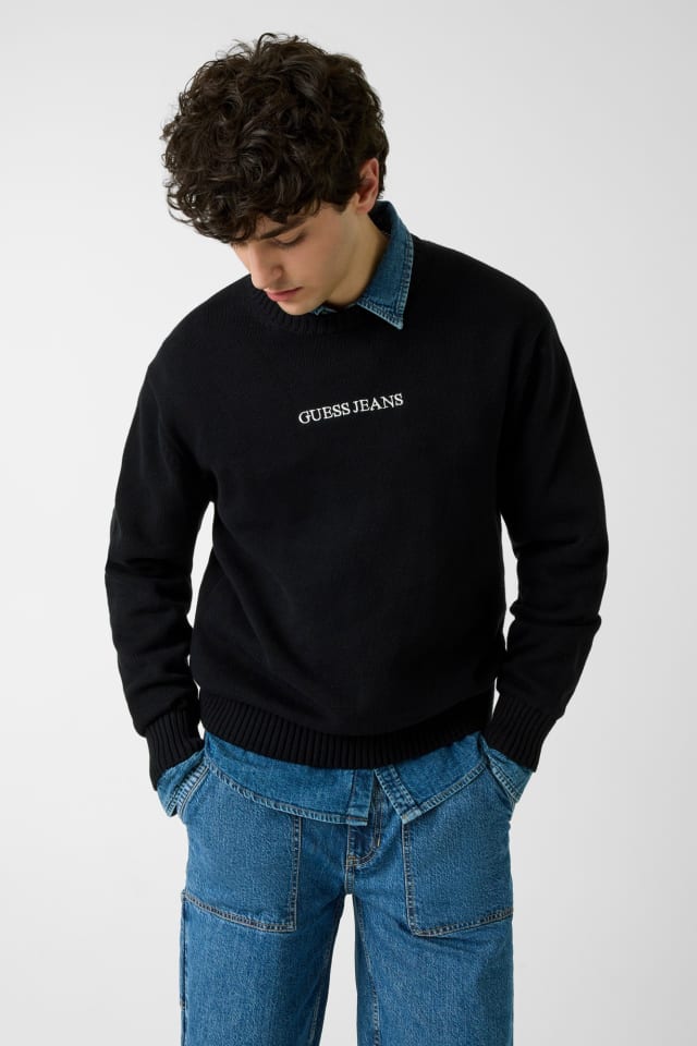 GUESS® Embroidered Logo Sweater