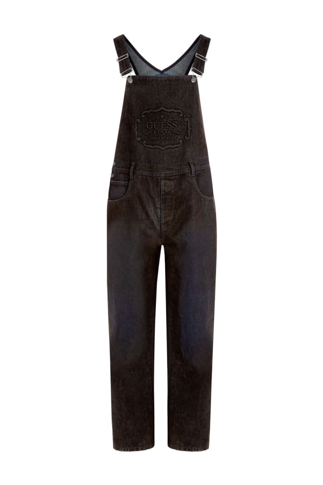 GUESS® flocked denim overalls