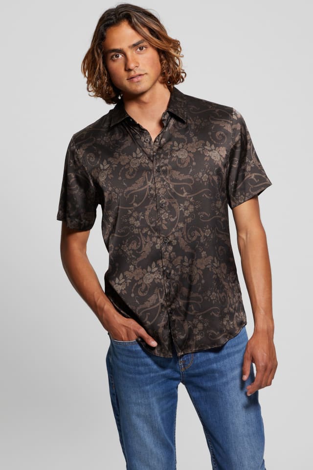 Chemise &agrave; fleurs d&eacute;coratives de charme