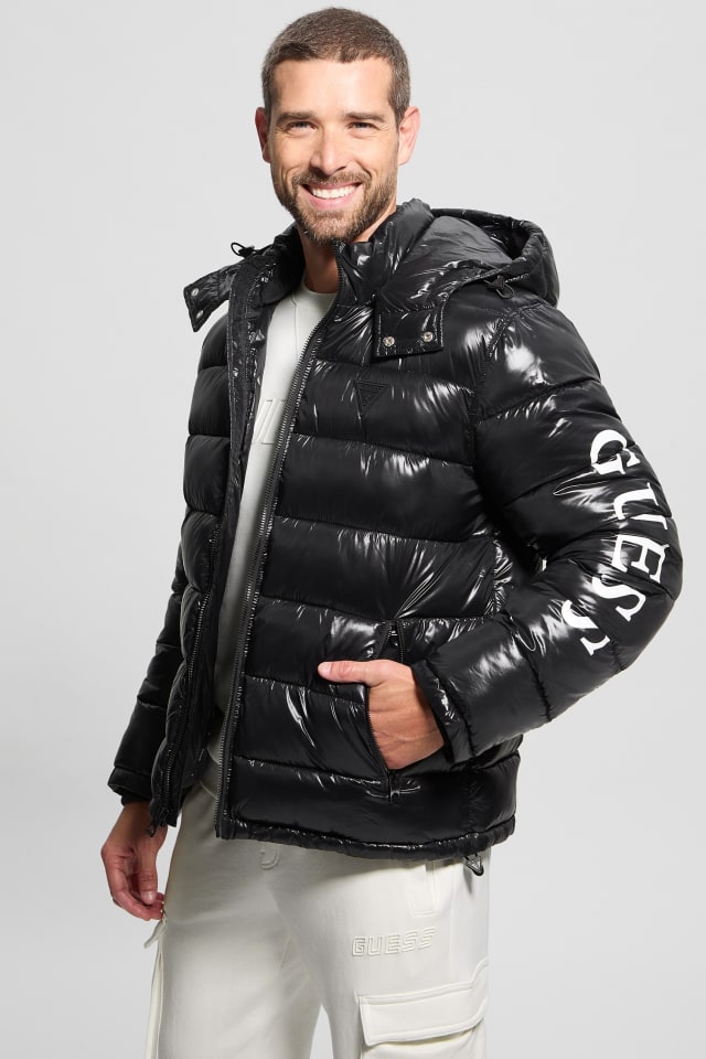 GUESS® Shiny Hooded Puffer Jacket