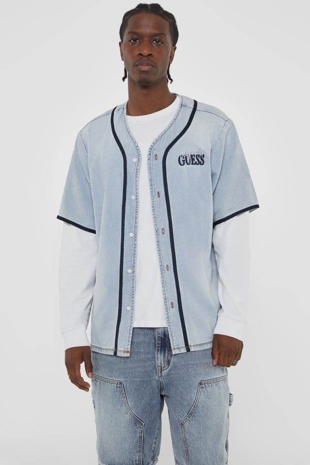 トップス TENDERLOIN DENIM BASEBALL SHIRT GUESS® GUESS Originals Denim Baseball Shirt