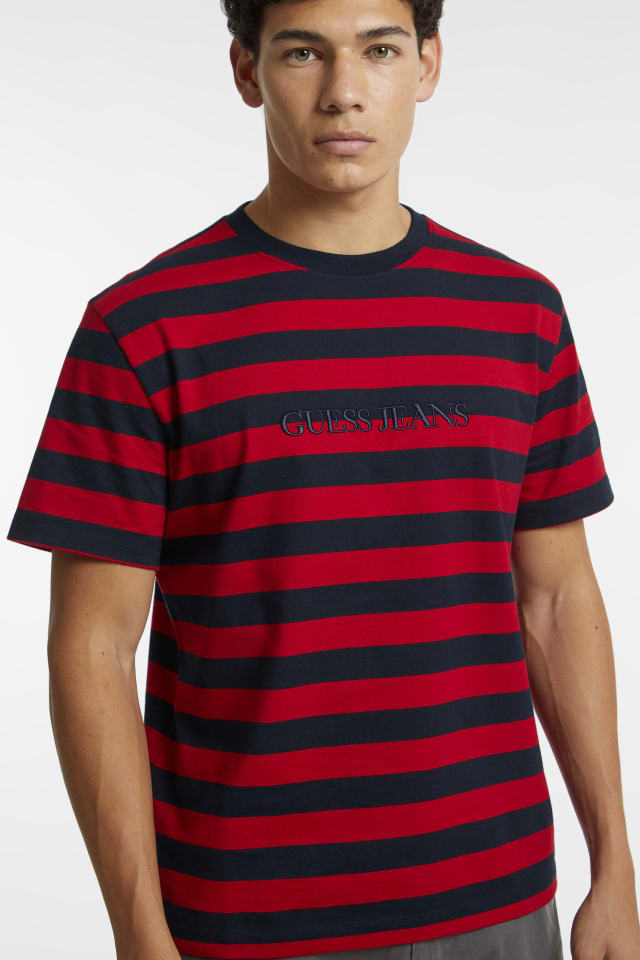 Striped Logo Tee Men | GUESS Jeans®