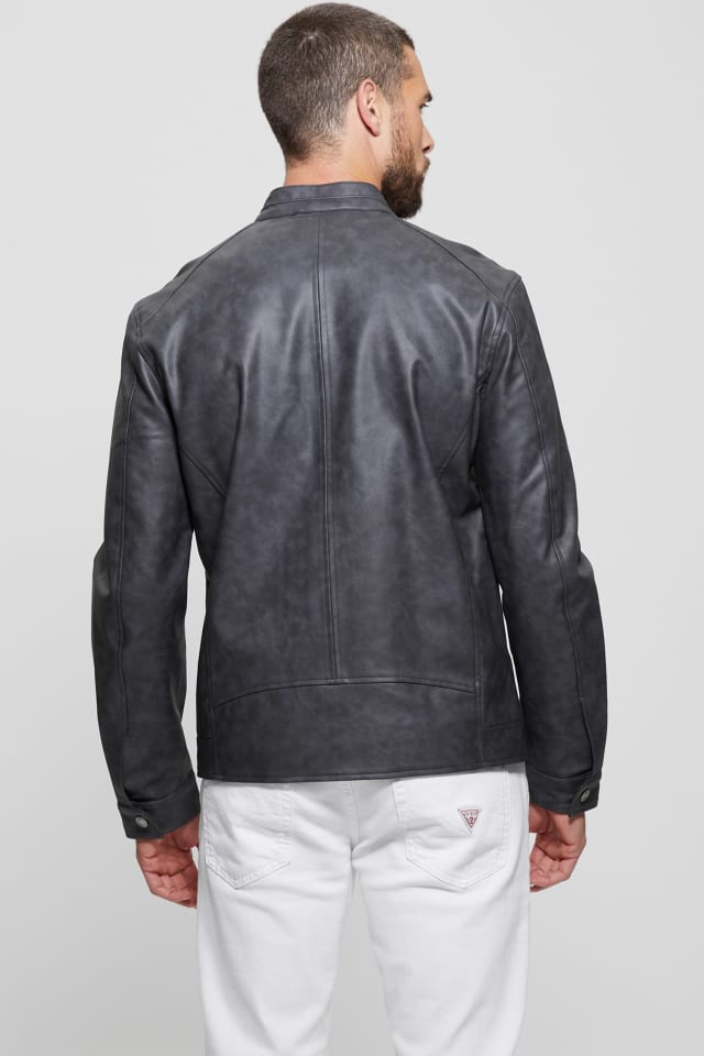 GUESS® Faux-Leather Moto Jacket Men