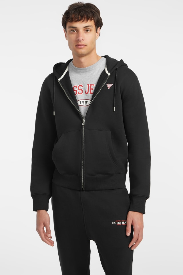 GUESS® Slim Mini Patch Zip-Up Hoodie