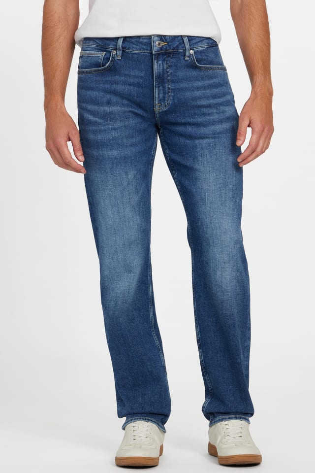 【インディゴブルー(THEM)】GUESS デニム ストレート ジーンズ (M)Eco Angels Straight Jeans GUESS® Eco Angels Slim-Fit Straight Jeans