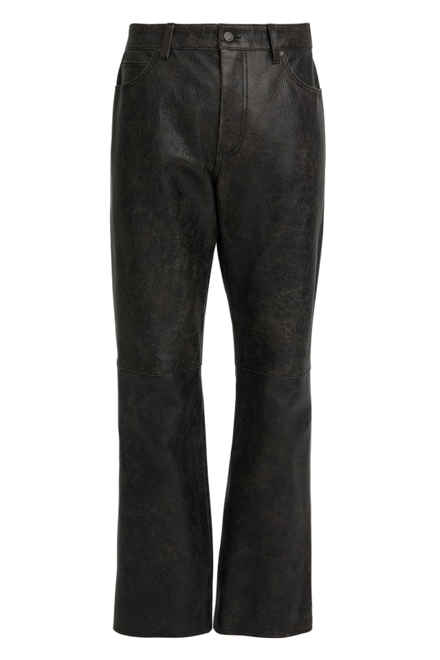crackle leather pant