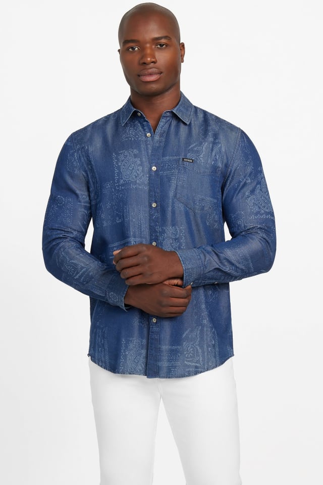Eco Printed Bandana Twill Overshirt