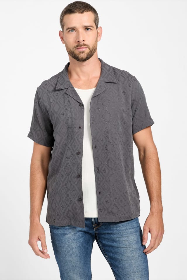 Chemise jacquard &agrave; losanges &eacute;co