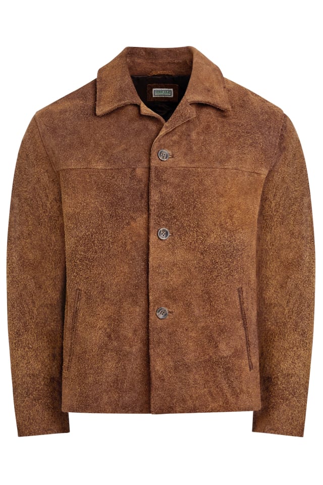 peeling leather coat