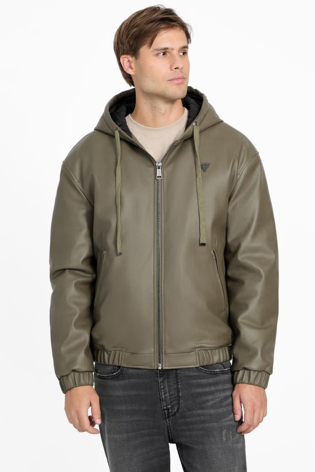 YERAY PU HOODIE JACK