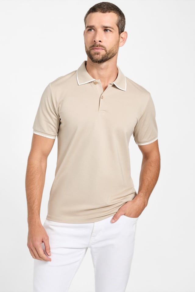 Polo &agrave; bordure en piqu&eacute; &eacute;co Paul