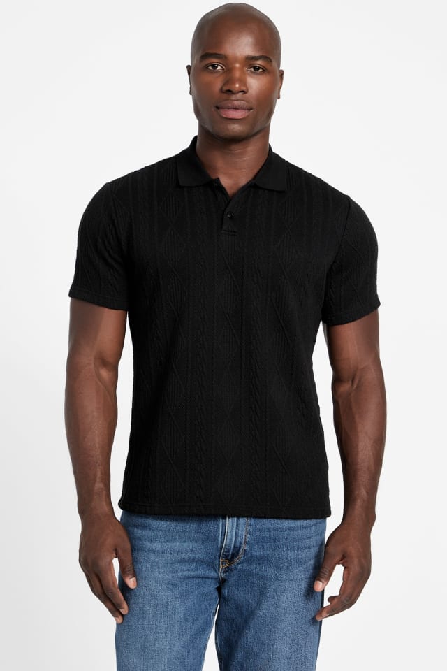 GUESS® Olin Textured Knit Polo
