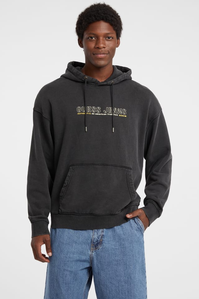 【カーキ(KAK)】GUESS パーカー (M)Embroidered Snap Hoodie GUESS（ゲス） パーカー GUESS UNI L/SLV HOODIES フーディ パーカー