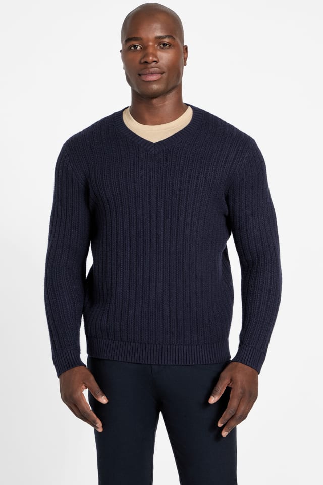 GUESS® Eco Bryson Texture V-Neck Sweater