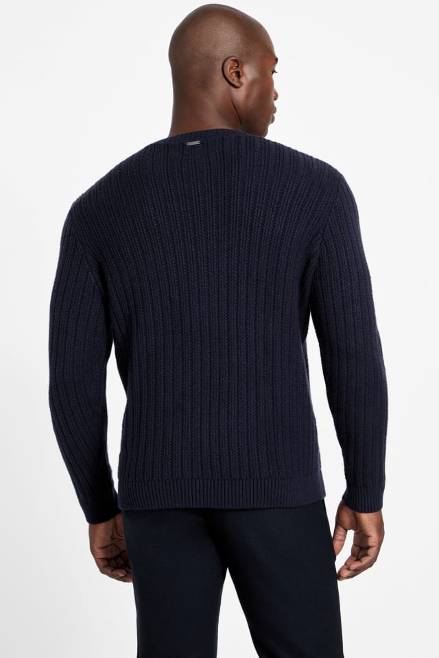 GUESS® Eco Bryson Texture V-Neck Sweater Men