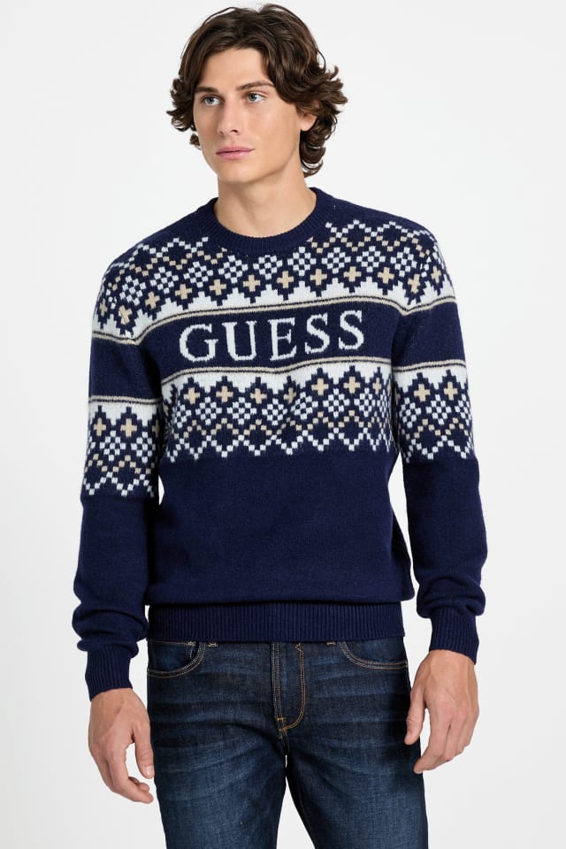 Nordic wool-blend logo sweater
