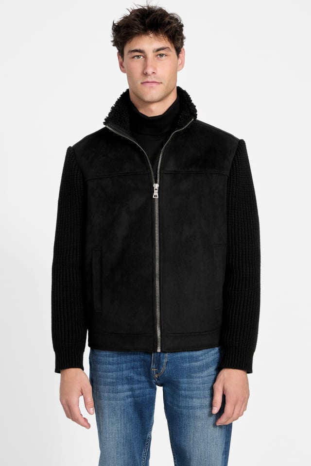 GUESS® River Faux- Suede Knit Jacket