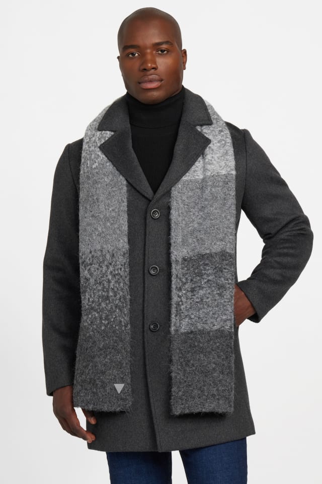 GUESS® Trey Marled Striped Scarf