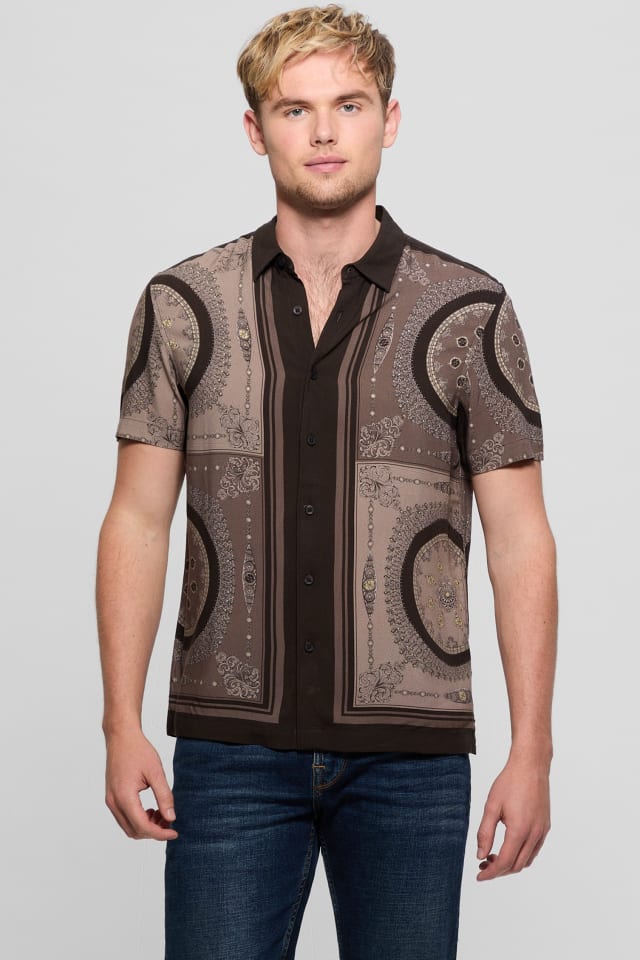 Chemise en rayonne avec m&eacute;daillon &eacute;co