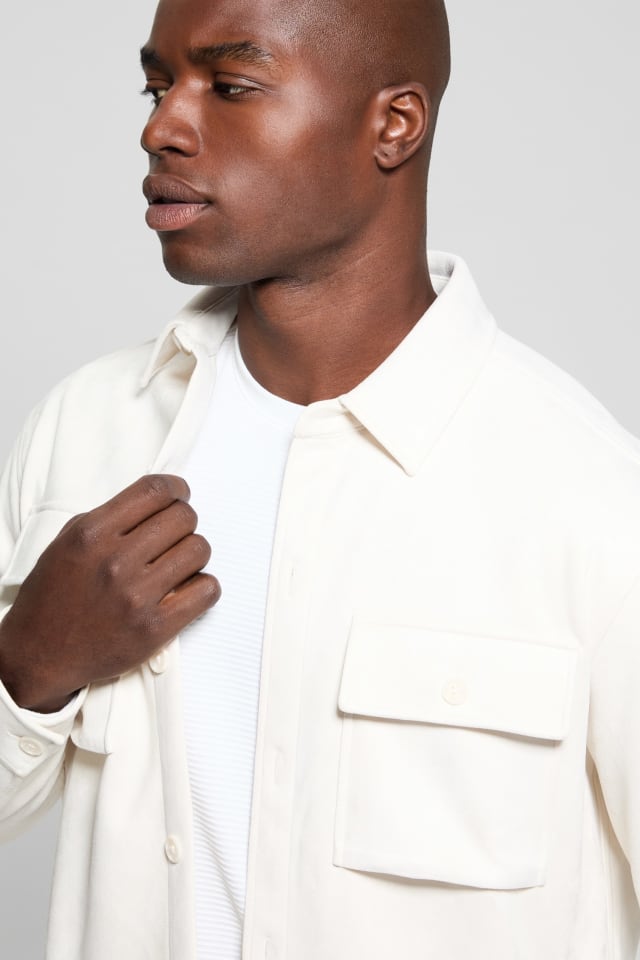 GUESS® Miles Faux-Suede Overshirt Men