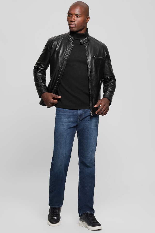 GUESS® Faux-Leather Biker Jacket