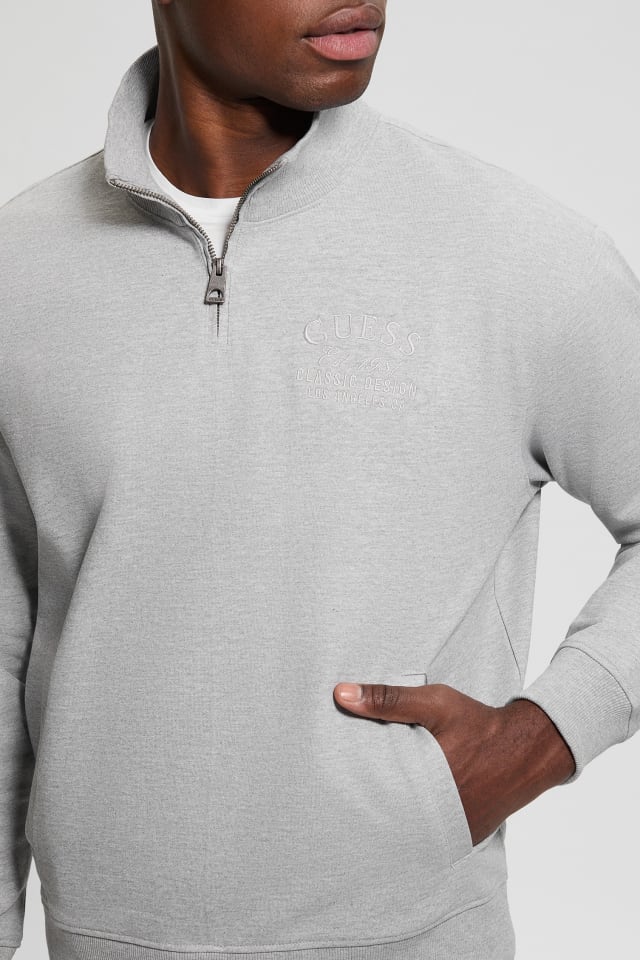 GUESS® Eco Tyler Zip Mock Neck Sweater