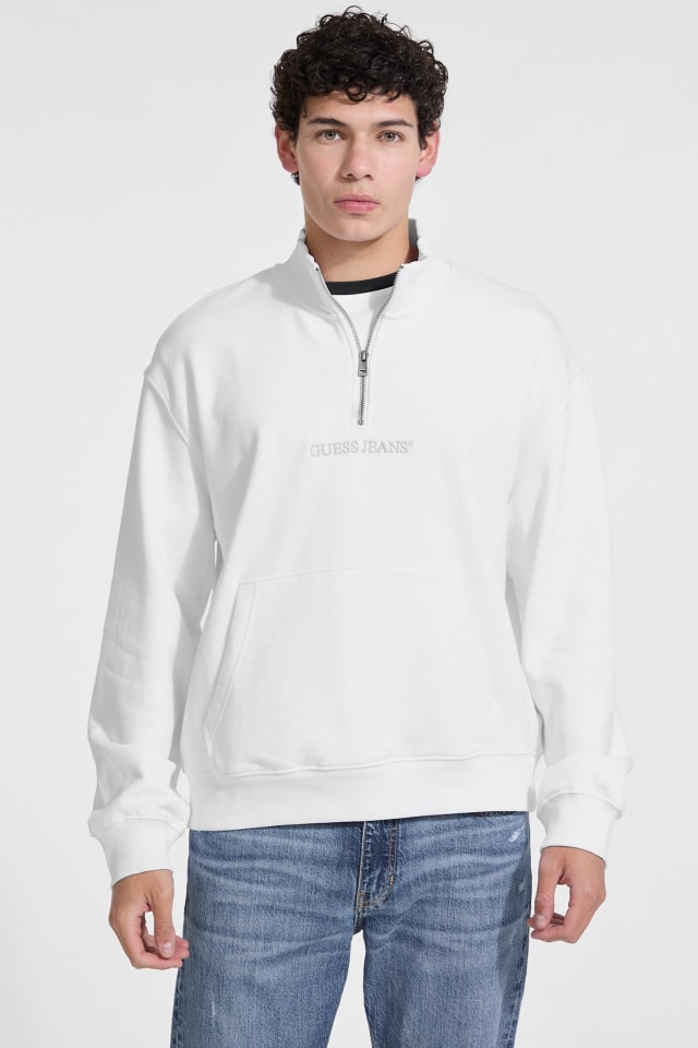 GUESS® Half-Zip Logo Sweater