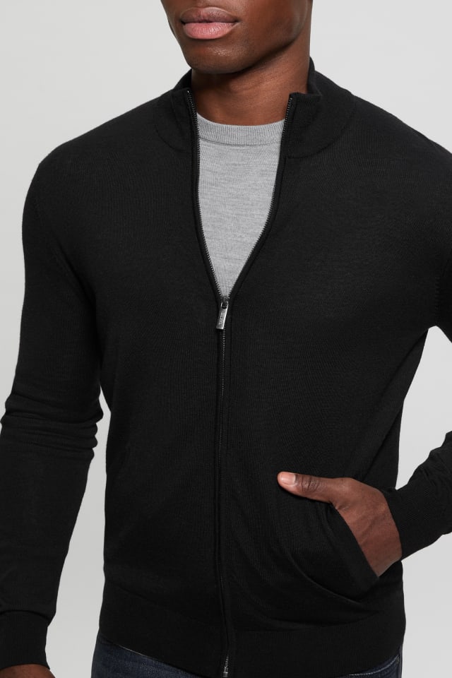 GUESS® Fred Full-Zip Wool Sweater