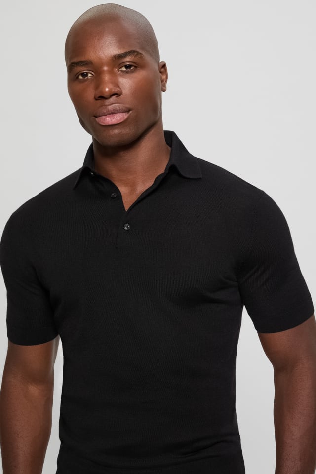 GUESS® Fred Wool Polo Sweater