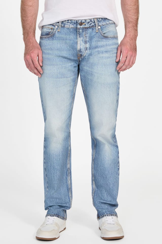 【インディゴブルー(THEM)】GUESS デニム ストレート ジーンズ (M)Eco Angels Straight Jeans GUESS® Eco Angels Slim-Fit Straight Jeans