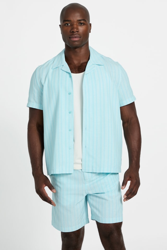 Linen-blend shirt