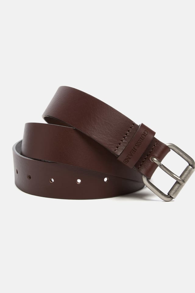 Ceinture en cuir martel&eacute;
