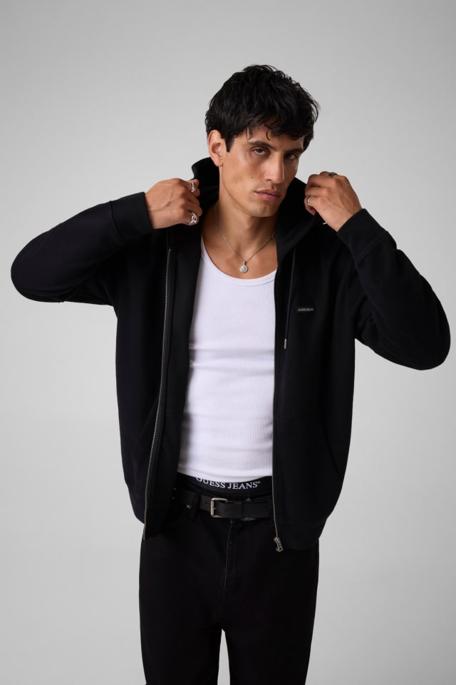 Regular zip-up hoodie Men | GUESS Jeans®
