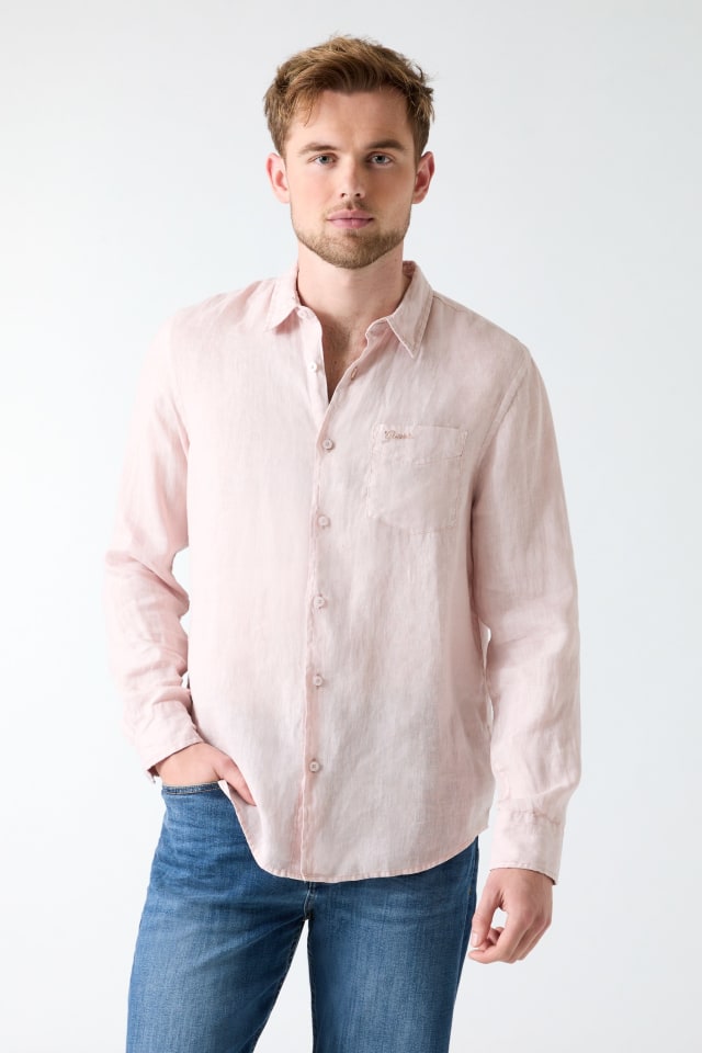 Chemise ray&eacute;e en lin