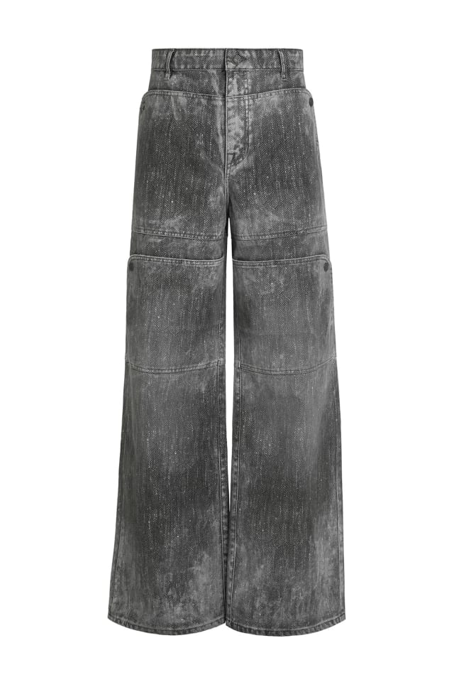 Mid rise utility jeans