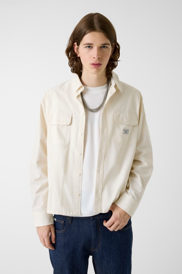 Boxy Crop Pocket Shirt