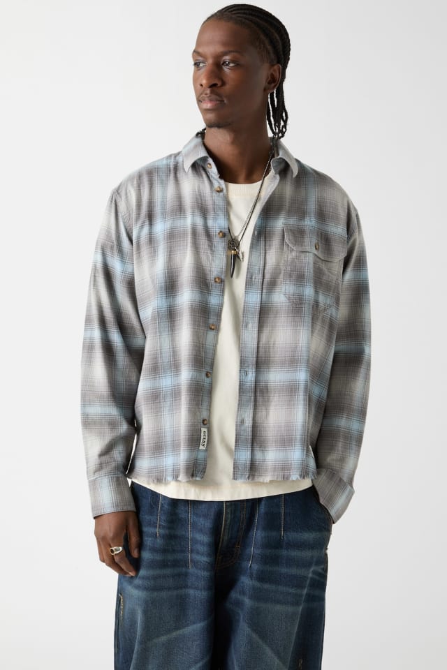 GUESS® GUESS Originals Eco Plaid Boxy Pocket Shirt