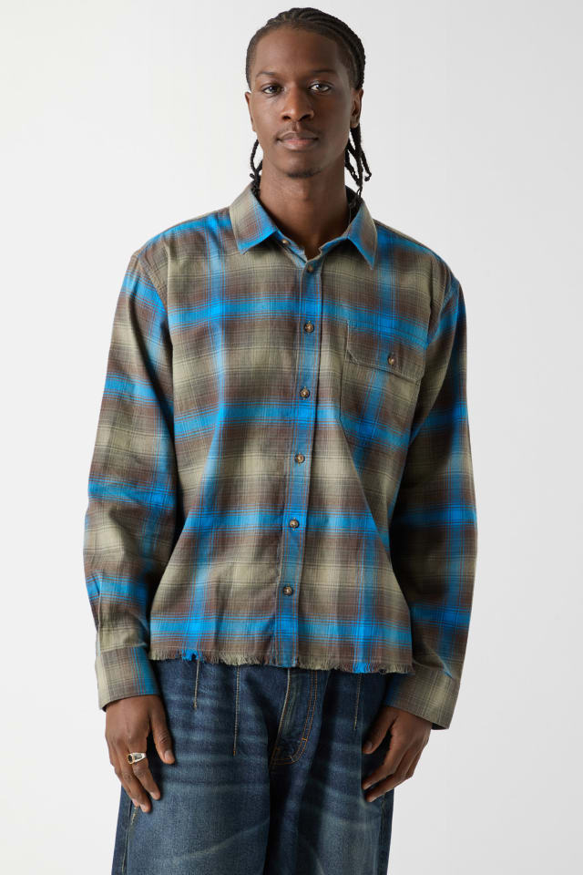 GUESS Originals Eco Plaid Boxy Pocket Shirt