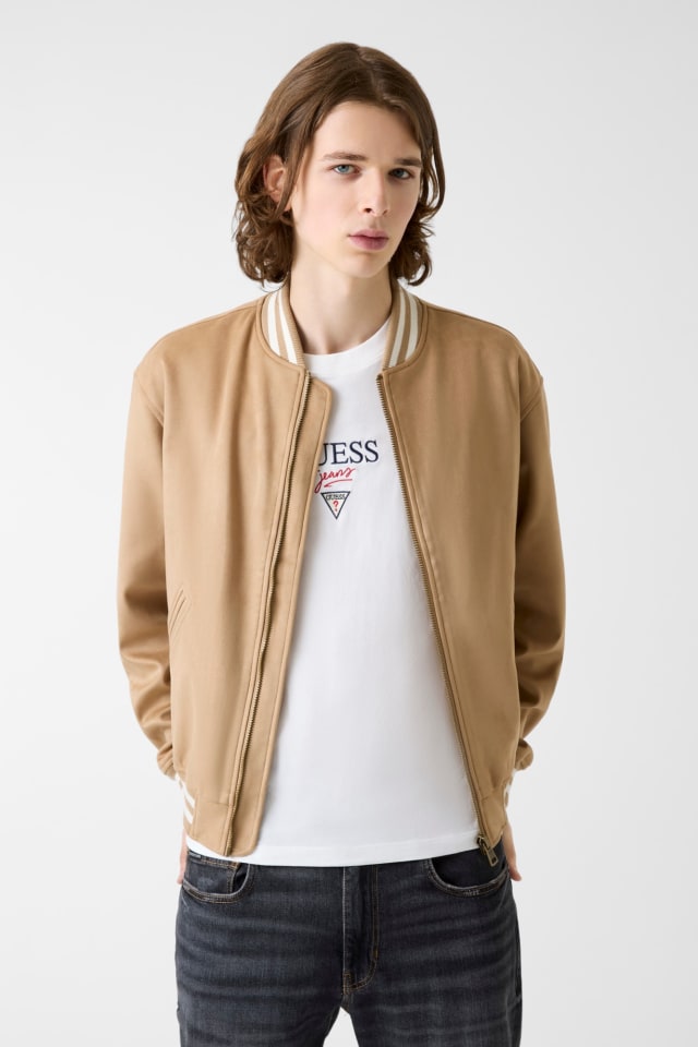 Veste bomber en similisu&egrave;de