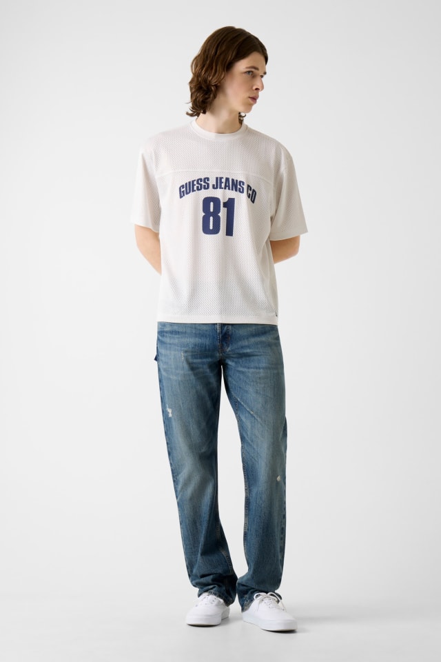 Boxy Crop Mesh Jersey Men | GUESS Jeans®