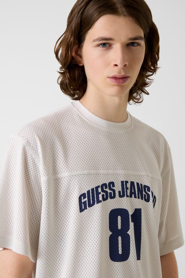 Boxy Crop Mesh Jersey Men | GUESS Jeans®