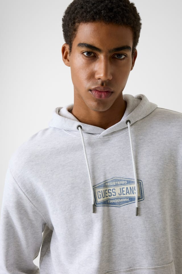 Printed logo hoodie Men | GUESS Jeans®
