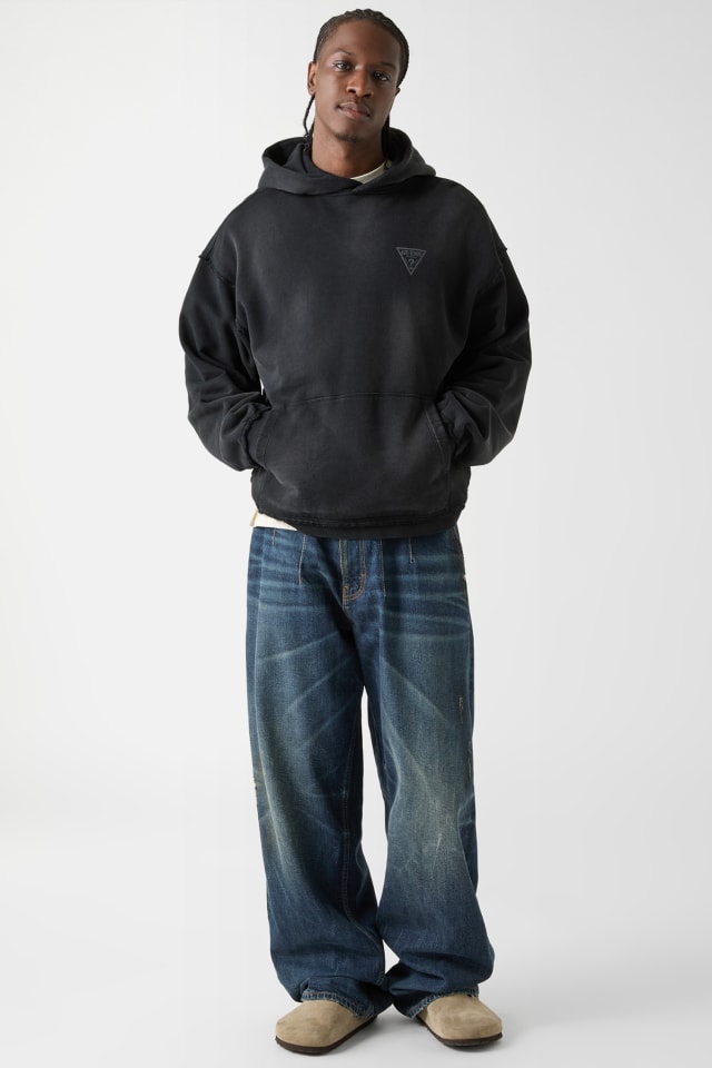 GUESS Originals Eco Triangle Logo Hoodie Men | GUESS Jeans®