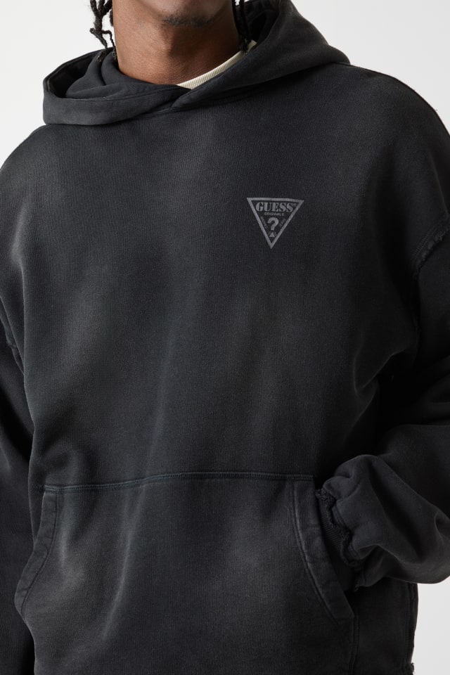 GUESS Originals Eco Triangle Logo Hoodie Men | GUESS Jeans®