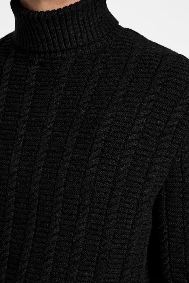 GUESS® Eco Brandon Cable-Knit Turtleneck Sweater Men