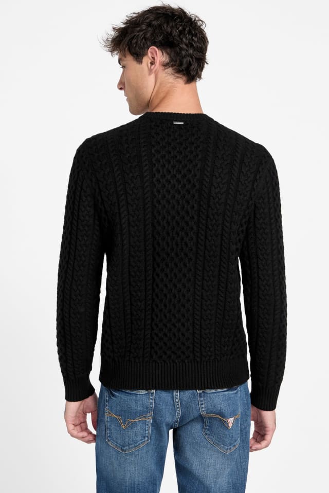 GUESS® Eco Nathan Mixed Cable-Knit Sweater Men